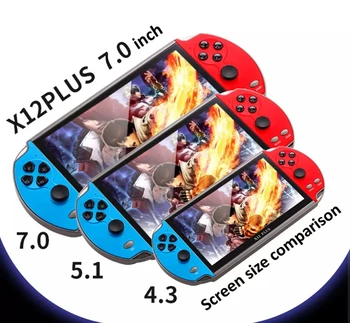 12 x de Vídeo ALÉM de Jogo de 7 polegadas LCD Duplo Rocker Portátil de Mão Retro Console de jogos de Vídeo MP5 Leitor de Cartão do TF para GBA/NES de 3000 Jogos