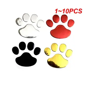 1~10PCS Cão Pata Pegada de PVC Adesivos de carros Decalque Cão Urso Gato do Pé Animal Print Adesivo de Carro Estilo Auto Moto Decoração