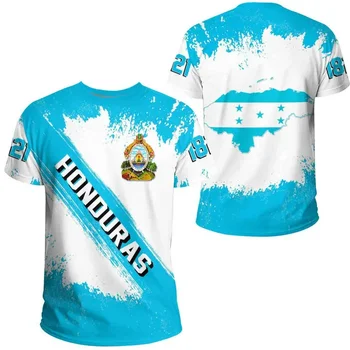 2023 Honduras Bandeira Camisa De Homens Verão Honduras Emblema Impressão De Design De Moda, De Futebol Engraçado O Ncek Hrvatska Tshirt Atacado