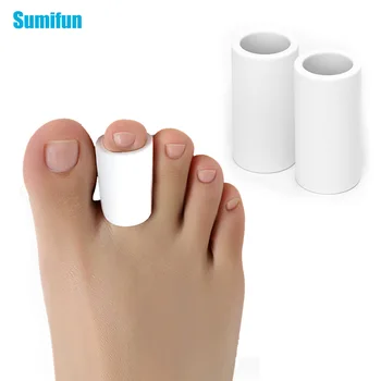 2Pcs/Par de Silicone Protetor de Dedo do pé de Pés de Milho Calos Bolha Almofada da Proteção Anti-Desgaste Buraco Separador de Dedos do Pé Ferramenta de Cuidados de Saúde
