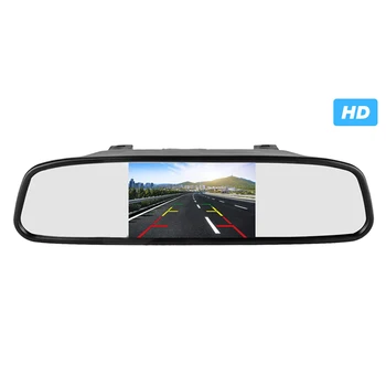 5 polegadas de Monitor de Espelho do Carro HD Espelho de Vista Traseira do Monitor de Vídeo CCD Ajuda para Estacionamento LED Noite Visão de marcha à ré Câmera de Visão Traseira