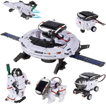 6 em 1 Experimento científico Solar Robô de Brinquedo DIY Montagem Ferramenta de Aprendizagem para a Educação Robôs Gadgets Tecnológicos Kit para Criança