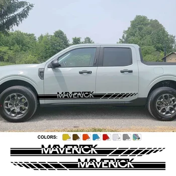 A Porta do carro do Lado Adesivos Para Ford Maverick XL, XLT Lariat 2022 2023 Captação de Gráficos de Vinil Decoração em Decalque da Tampa de Ajuste Automático Acessórios