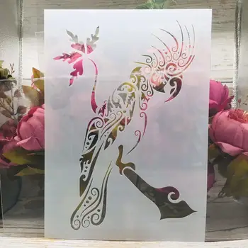A4 29cm Mandala Parrot Tree DIY Camadas Estênceis Pintura mural de Recados para Colorir Relevo Álbum Decorativas Modelo