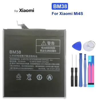 Bateria de substituição para Xiaomi, BM38, 3260mAh, para Xiaomi Mi 4S, Mi4S, BM 38, BM-38, Pista de Código