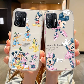 Bonito Minnie do Mickey de Disney Para Xiaomi Redmi K60 K50 K40 K30 K20 Ir S2 8A 7A 6Pro 5, 5G Transparente da caixa do Telefone