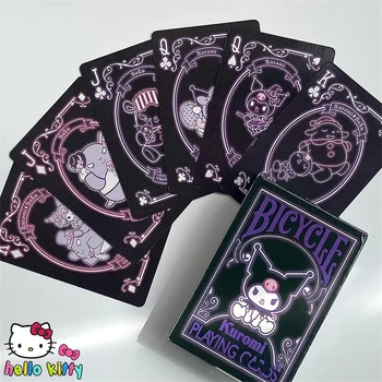 Bonito Sanrio Kuromi Preto Cartoon Cartas De Jogar Dark Diabo Cartões Impressos Com A Família E Os Amigos De Coleta De Jogos De Partido De Jogar Cartas