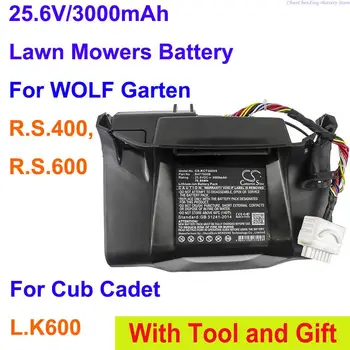 Cameron Sino Bateria 3000mAh para o Filhote de Cadete L. K600, LK600, Para Wolf Garten R. S. 400, RS400, Garten R. S. 600, RS600