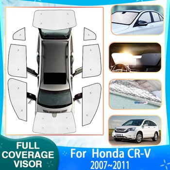 Carro Completo de Cobertura de guarda-sóis Para Honda CR V 2007 2008 2009 2010 2011 CR-V CRV Carro Protetor solar Janela de Sombras Cobre Acessórios