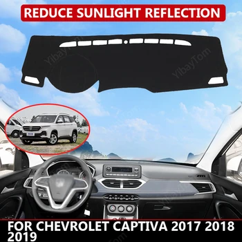 Carro Tampa do Painel de controle para Chevrolet Captiva 2017 2018 2019 Tapete Protetor de Sol Sombra Dashmat Conselho Pad Auto Tapete