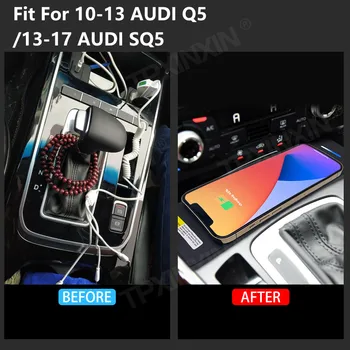 Carro Wireles de Carregamento Para o Audi Q5 2010-2013 SQ5 2013-2014 2015 20162017 Braço Caixa de Telefone Carregador Rápido Painel de Placa Estação de iPhone