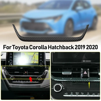 Centro de Tomada de Ar Tampa da Guarnição de Carro de Navegação Capa da fita de ABS de Fibra de Carbono para Toyota Corolla Hatch de 2019 2020