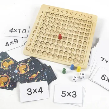 Crianças 99 Tabela de Multiplicação de Matemática Brinquedos Aritmética auxílios de Ensino Montessori Educativos Brinquedos de Madeira para Crianças Presentes