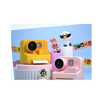Crianças Instantâneas Câmera de Vídeo HD 1080P Foto Digital de Impressão,Amarelo
