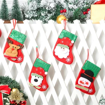 De Natal, Decorações De Natal, Meias Conjunto De Pequenos Ornamentos Dom & Candy Bag Duplo Árvore De Natal Pendurando Kit Decoração