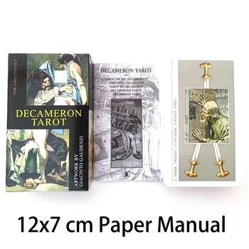 Decameron Cartas de Tarô 12x7 cm Manual de Papel