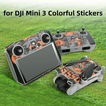 DJI Mini 3 Etiquetas Coloridas Película Protetora à prova de arranhões Decalques Pele Acessórios DJI Mini 3