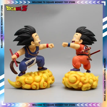 Dragon Ball Z Figura 14 cm de Son Goku Figuras de Anime Cloud Goku Estatueta de PVC Estátua Modelo Boneca Colecionável Decoração da Mesa de Brinquedo de Presente