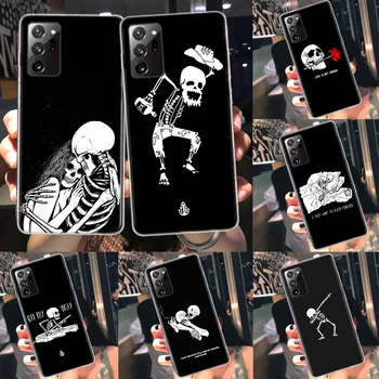 Engraçado Crânio de Esqueleto Caso de Telefone Para o Galaxy Samsung A12 A22 A32 A42 A52 A52S A72 A54 A24 A34 A14 A73 A53 A23 A33 A13 F52 F62 Cove