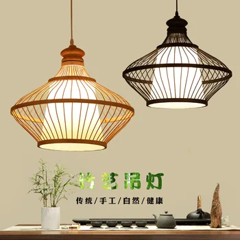 Estilo chinês lustre clássico de bambu arte de bambu tecelagem lâmpada de casa, decoração de sala de estar, sala de jantar, a iluminação do teto