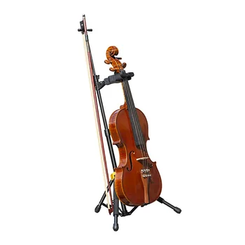 Flanger FL-13 Violino Ficar em Loop Violino Suporte de Metal Pendurado Arco de Violino, Peças de Acessório Preto 3 Patas Suporte