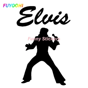 FUYOOHI Exterior/Proteção Engraçado Adesivos de Elvis Presley Motocicleta Acessórios Decorativos Criativos Impermeável de Vinil Decalque