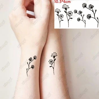 Impermeável Temporária Tatuagem de Borboleta Lavanda Pequenas Flores Bonito Arte no Corpo, Braço, no Pulso, Perna Falso Tatto Flash Tatuagem para Mulheres, Homens
