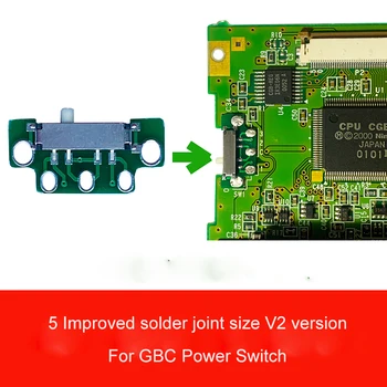 interruptor power V2.0 Para o Gameboy Color GBC Para Gameboy Pocket GBP versão melhorada de alimentação do Interruptor do botão de jogo de console de peças de reparo