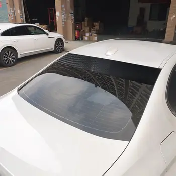 Janela frontal de Decalque resistente Bom Efeito Visual de Fibra de Carbono Textura Tira a Viseira de Sol do pára-brisa Faixa de Adesivos de carros