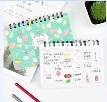 Kawaii Agenda 2020 2021 Planejador Semanal Espiral Gato Notebook Para A Escola De Papelaria Flor Diária Plano De Sketchbook Material De Escritório