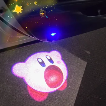 Kirby Estrela Dos Desenhos Animados Jogo Periférico De Carregamento Sem Fio De Boas-Vindas Luzes Atmosfera De Projeção Porta Do Carro Luzes