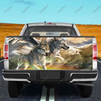 lobo raiva animal adesivos de carros traseiras de caminhão, cauda modificação adequado para caminhão dor embalagem acessórios carro adesivos adesivos