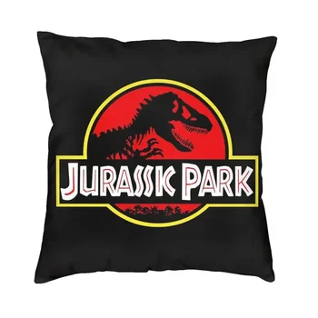 Macio de Dinossauros de Jurassic Park Jogar Travesseiro Capa Decoração Personalizada Praça Filme de Terror Capa de Almofada 40x40 Pillowcover Sala de estar