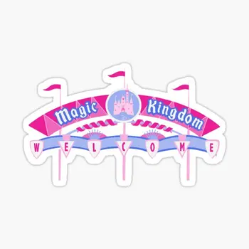 Magic Kingdom símbolo de boas Vindas 5PCS Carro Adesivos para Anime Geladeira Adesivos de Fundo Decorações de Quarto de Bagagem Bonito Sala de estar Garoto