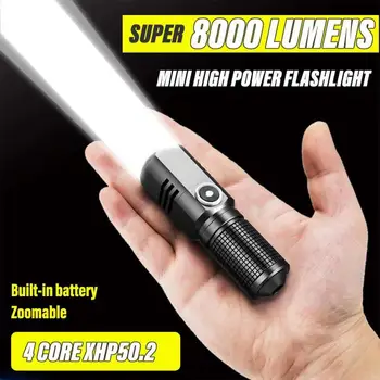 Mini Portátil de 4 núcleos P50 LED Recarregável USB 3 Modos de Luz Usa 18650 Bateria mais leve militar lanterna