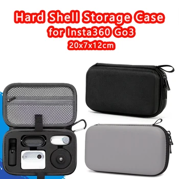Mini Saco de Armazenamento de caixa de Transporte para Insta360 GO 3 Acessórios para câmeras Bolsa de Shell Duro Caixa de Protecção à prova de Choque Saco de Mão, Kit de