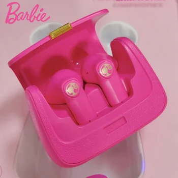Miniso Kawaii Barbie Fone De Ouvido Bluetooth Anime Bonito Dos Desenhos Animados Cor-De-Rosa Fone De Ouvido Protetora Super Bateria De Longa Duração Durável