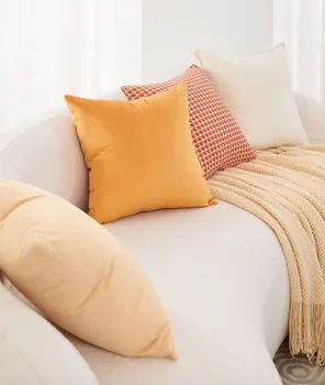 Moda laranja puro travesseiro/almofadas caso de adolescente,sólido moderno encosto com capa de almofada 30x50 45 50 decorativa jogar travesseiro caso