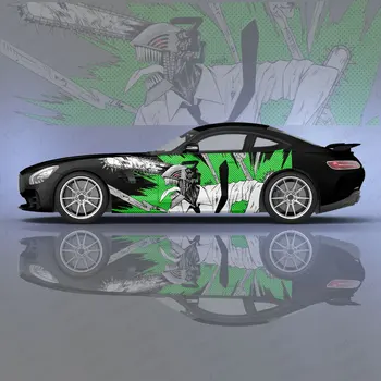 Motosserra Homem Anime Carro adesivos universais grande adesivos de carros pintados de modificação de corrida de carro adesivos gráfico de lado a dor adesivos de carros