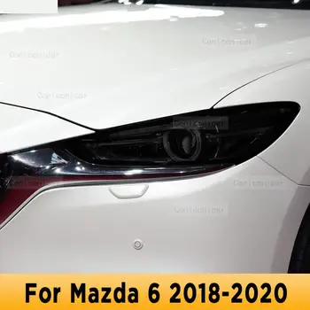 O Farol do carro Proteção Fumado Preto Tom Anti-risco Película Protetora de TPU Adesivos Para Mazda 6 Atenza 2018-2020 Acessórios