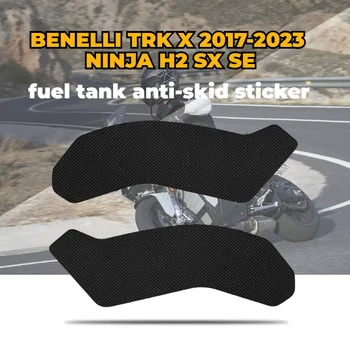 Para BENELLI RA X 2017-2023 NINJA H2 SX SE Anti Deslizamento de Combustível Tanque de Óleo do Lado do Joelho Aderência Decal Adesivo Protetor de Almofada de Motocicleta Adesivo