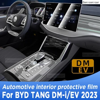 Para BYD TANG DM-i EV 2023 caixa de Velocidades Painel de Navegação Interior Automotivo Tela de TPU Película de Proteção, Tampa Anti-risco Adesivo