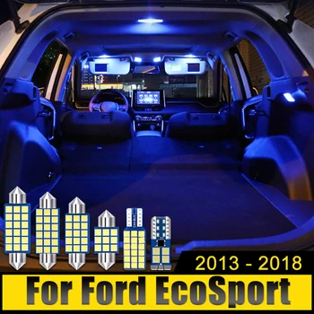 Para Ford EcoSport 2013 2014 2015 2016 2017 2018 4PCS 12V do Carro LED Lâmpadas Interior Cúpula de Luzes de Leitura Tronco Lâmpadas Acessórios