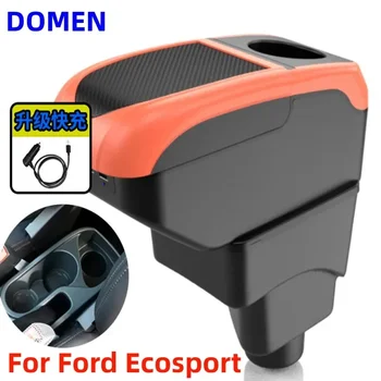 Para Ford Ecosport Braço Caixa Especial modificado acessórios de decoração para o apoio de braço central caixa Grande Espaço de Camada Dupla USB