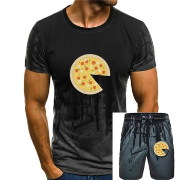 Pizza Faltando Fatia Tee A Mamãe, O Papai &'Me Coordenar A T-Shirt Rua T-Shirt