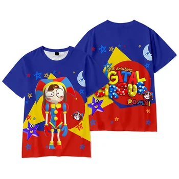 Produto novo A Incrível Digital Circo Mágico de Circo Digital manga Curta T-shirt da Moda Casual e Roupas para Crianças