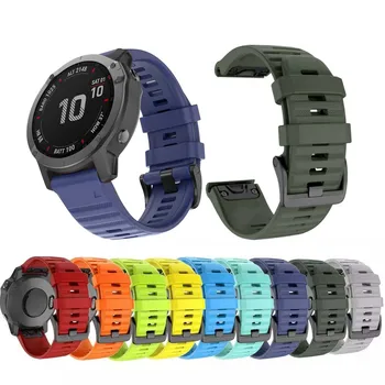 Relógio de Silicone Banda de Correias Para o Garmin Fenix 6X 6 6 Pro 7 X 7 Easyfit Pulseira Fenix 5 5X de 5 anos Mais Smartwatch 26 22 20 MM, Pulseira