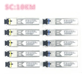 SC SFP de Fibra óptica do módulo de 1,25 G SC 10KM 1310/1550nm Única Fibra Óptico SFP Módulo Transceptor PARA a ONU OLT5 pares de compatibilidade