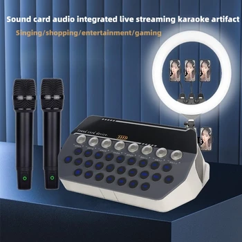 Sem fio Bluetooth sSeaker Exterior Portátil Multi-Funcional de Ultra Longa duração, Karaoke Placa de Som E Áudio Tudo-Em-Em