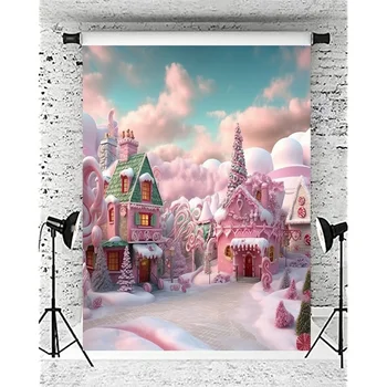 SHUOZHIKE Dia de Natal, Decoração, Fotografia, Cenários de Sala de estar Ornamento Doces Creath Studio Fundo Adereços DSS-02